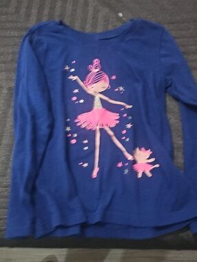 GAP Baby Gap Navy Blue Kids Top with White Logo Print